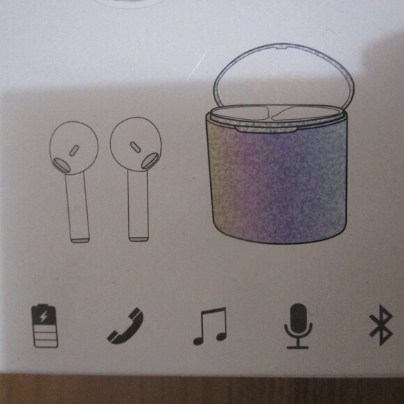 Sugar & Jade White Wireless Bluetooth earbuds colorful sparkle case NIB - Picture 12 of 13